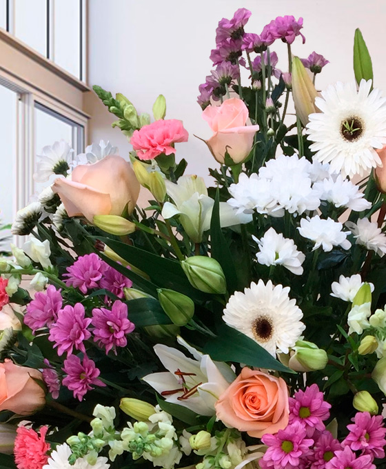 Corona de flores para difunto